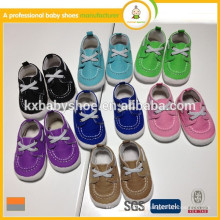 Verrückte Schuhe für Verkauf hohe Qualität billig weichen einzigen Neugeborenen Stoff Großhandel Baby Mokassin Schuhe